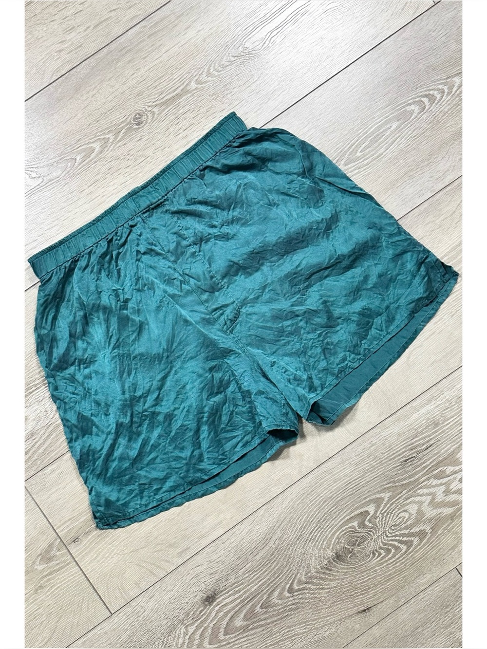 100% Silk Emerald Green Men’s Sleep Shorts/Boxers